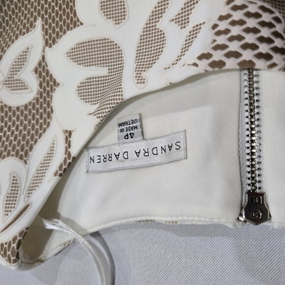 NWOT Sandra Darren Floral/Golden accent dress size 4P - Picture 5 of 7